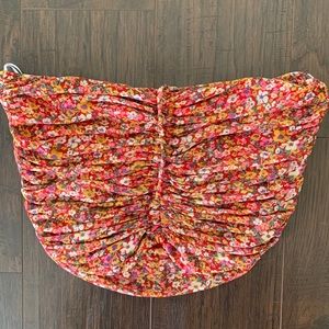 Mesh cinched tube top